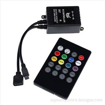 DC12V IR Music Controller with 20 Keys Remote for RGB LED Strip Light